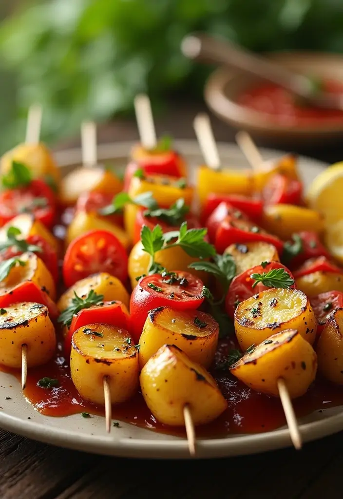 27 Healthy Meals with Potatoes That Don’t Feel Heavy - 23. Mediterranean Potato Skewers