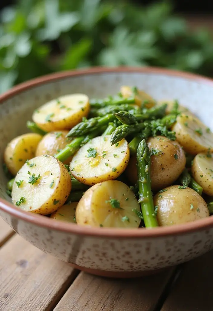 27 Healthy Meals with Potatoes That Don’t Feel Heavy - 24. Potato and Asparagus Salad