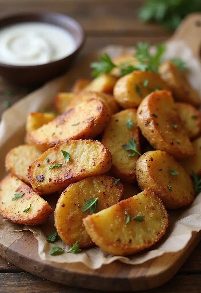 27 Healthy Meals with Potatoes That Don’t Feel Heavy - 4. Rosemary Garlic Potato Wedges