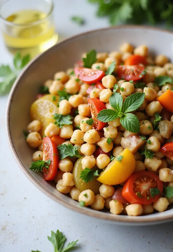 28 Healthy Breakfast Meals to Start Your Morning Right - 18. Mediterranean Chickpea Salad