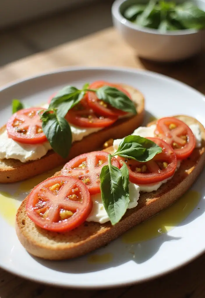 28 Healthy Breakfast Meals to Start Your Morning Right - 19. Tomato and Feta Toast