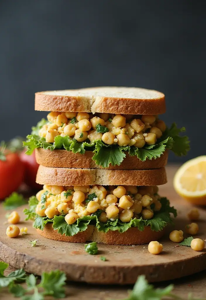 28 Healthy Family-Friendly Meals Kids Will Love Too - 19. Chickpea Salad Sandwiches