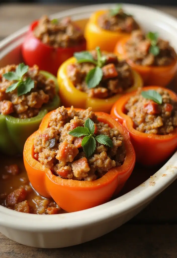 28 Healthy Family-Friendly Meals Kids Will Love Too - 22. Stuffed Bell Peppers