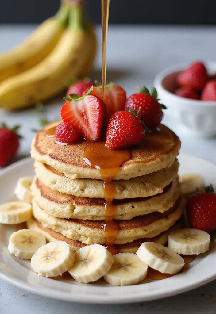 28 Healthy Family-Friendly Meals Kids Will Love Too - 23. Banana Oatmeal Pancakes
