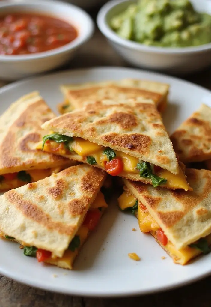28 Healthy Family-Friendly Meals Kids Will Love Too - 25. Veggie Quesadillas