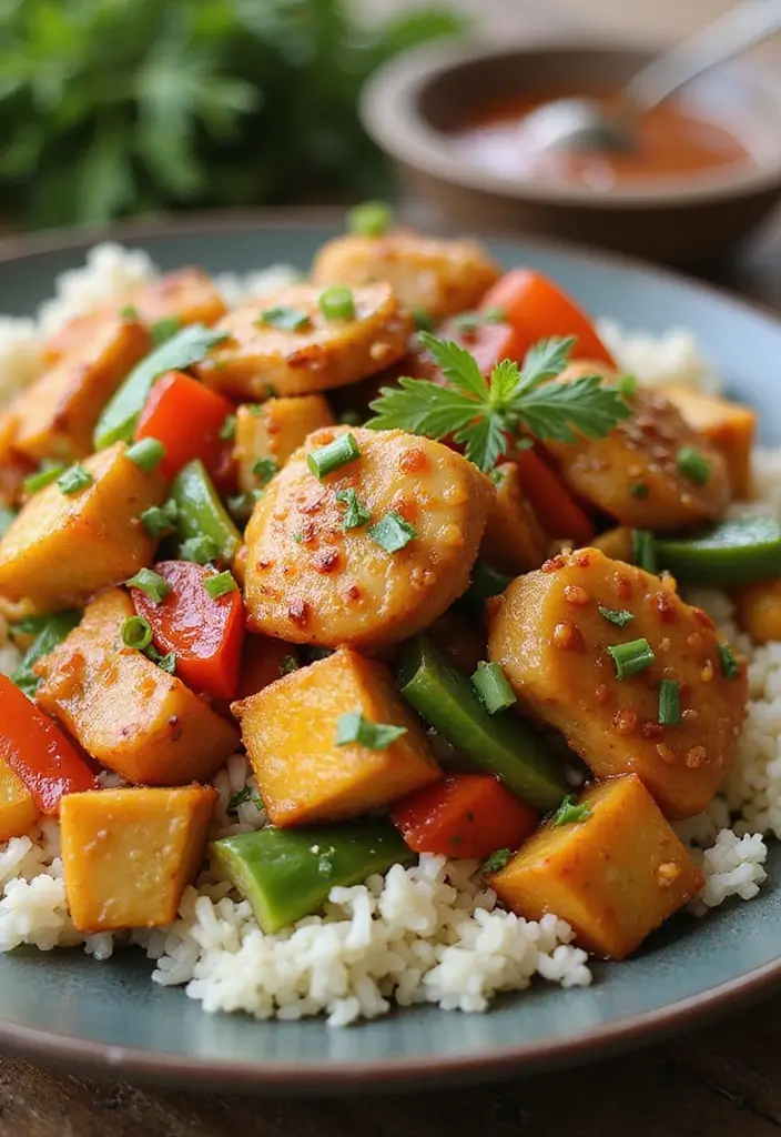 28 Healthy Family-Friendly Meals Kids Will Love Too - 7. Chicken Stir-Fry with Rice