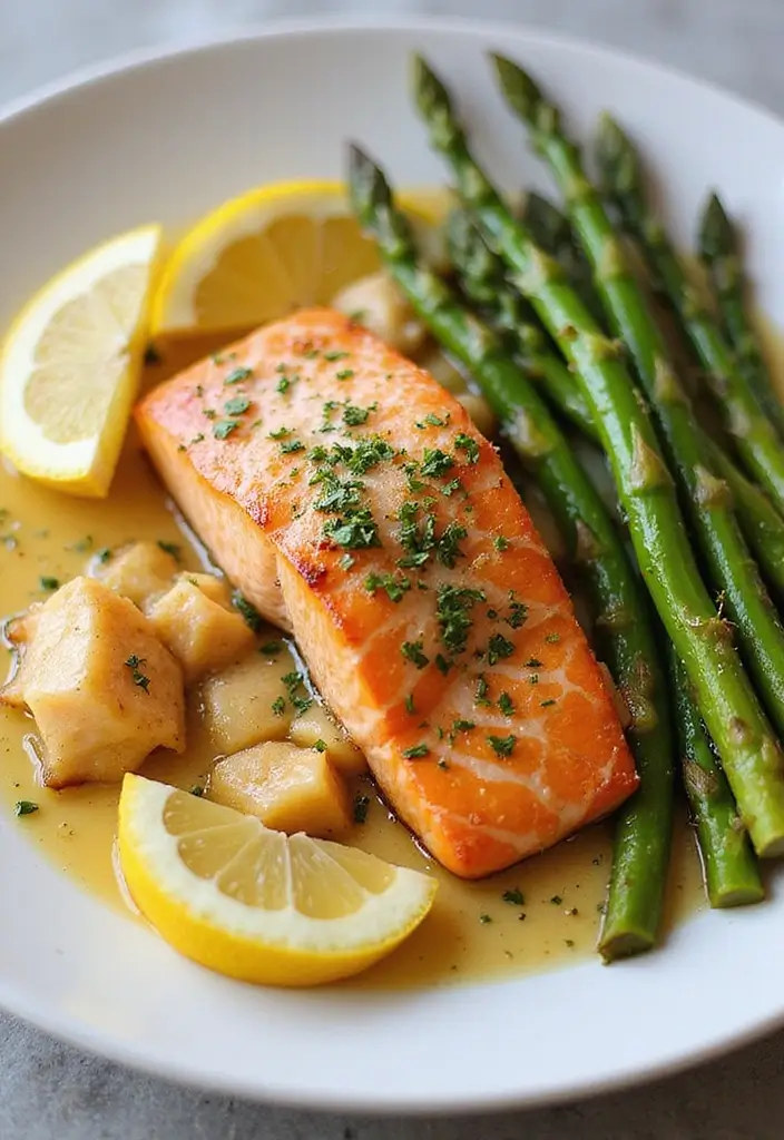 28 Healthy Family-Friendly Meals Kids Will Love Too - 8. Baked Salmon with Asparagus