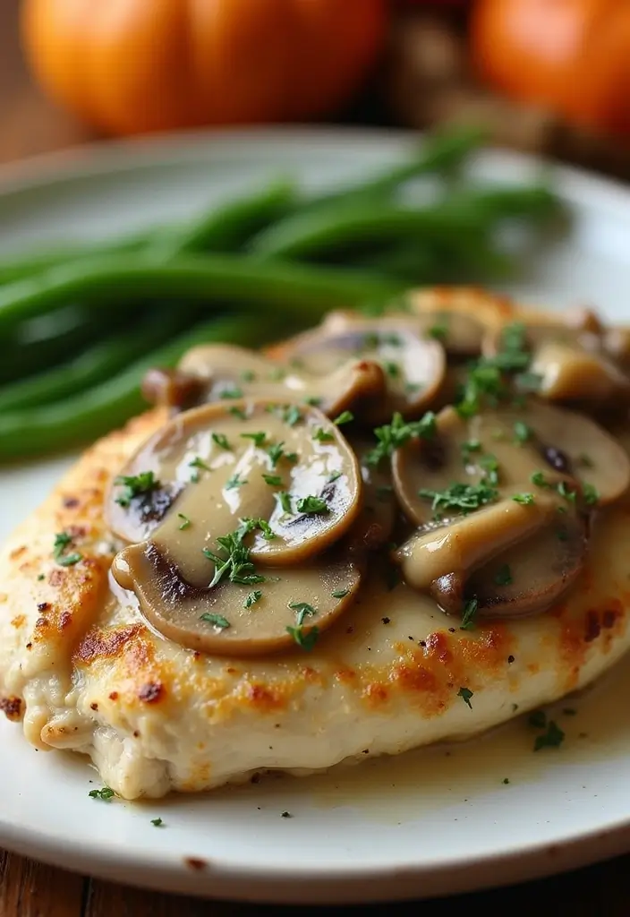 28 Healthy Low Carb Meals That Actually Satisfy - 11. Creamy Garlic Mushroom Chicken