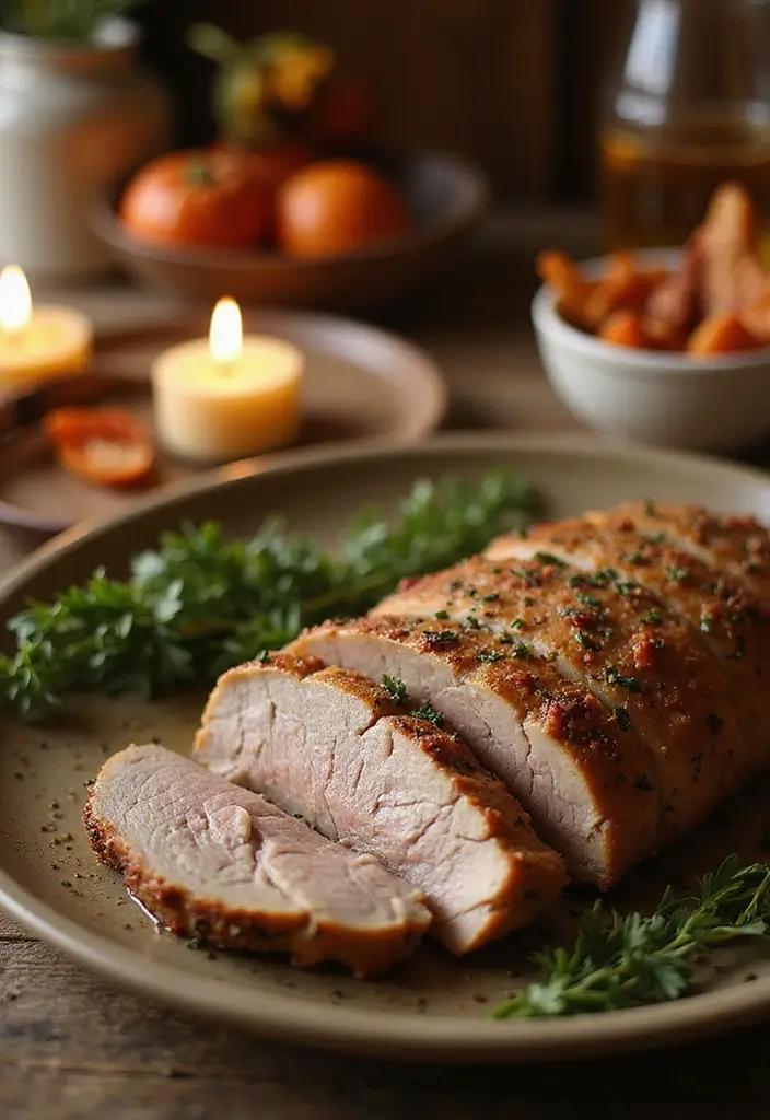 28 Healthy Low Carb Meals That Actually Satisfy - 23. Herbed Pork Tenderloin