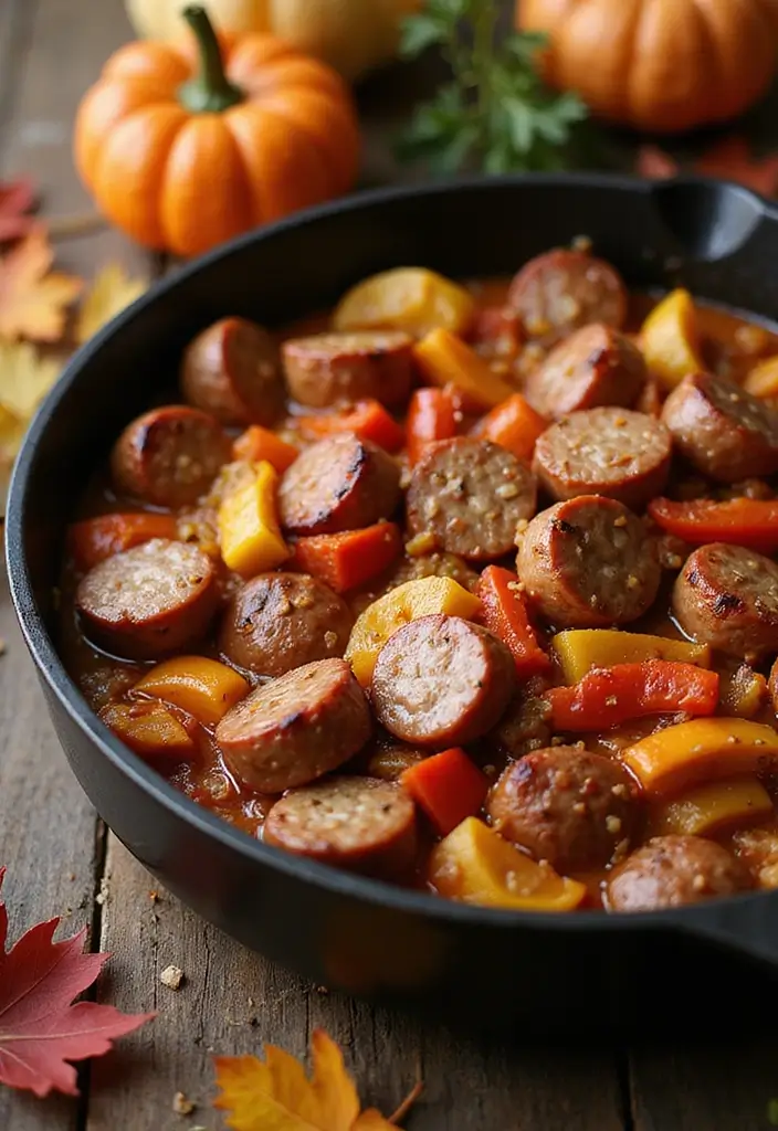 28 Healthy Low Carb Meals That Actually Satisfy - 25. Spicy Sausage and Pepper Skillet