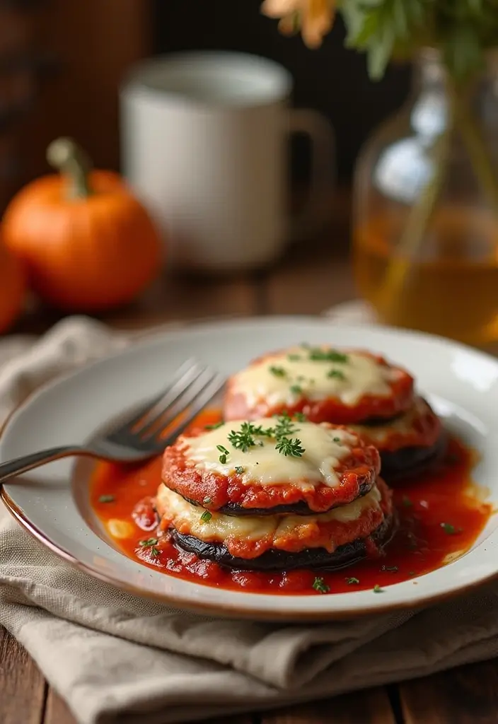 28 Healthy Low Carb Meals That Actually Satisfy - 8. Eggplant Parmesan
