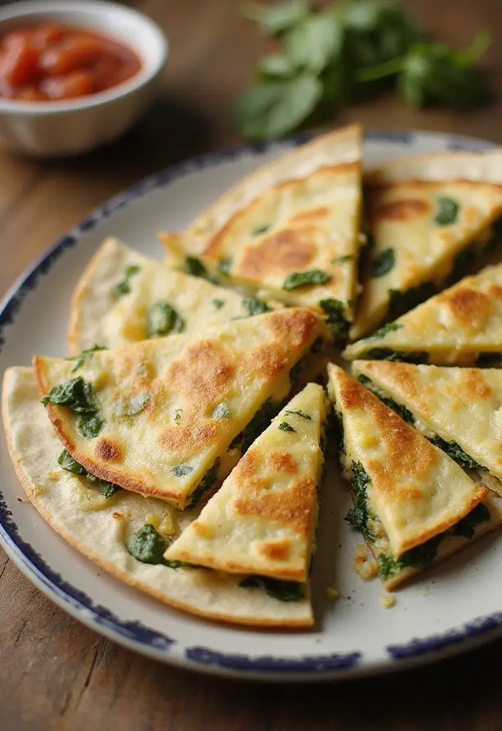 28 Healthy Meals Ideas That Make Clean Eating Fun Again - 15. Egg and Spinach Quesadillas