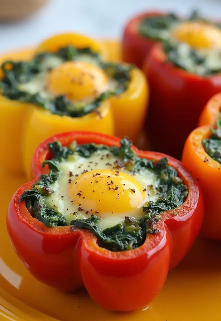28 Healthy Meals Ideas That Make Clean Eating Fun Again - 22. Spinach and Feta Stuffed Peppers
