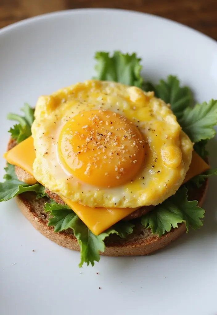 28 Healthy Meals Ideas That Make Clean Eating Fun Again - 23. Egg and Cheese Breakfast Sandwich