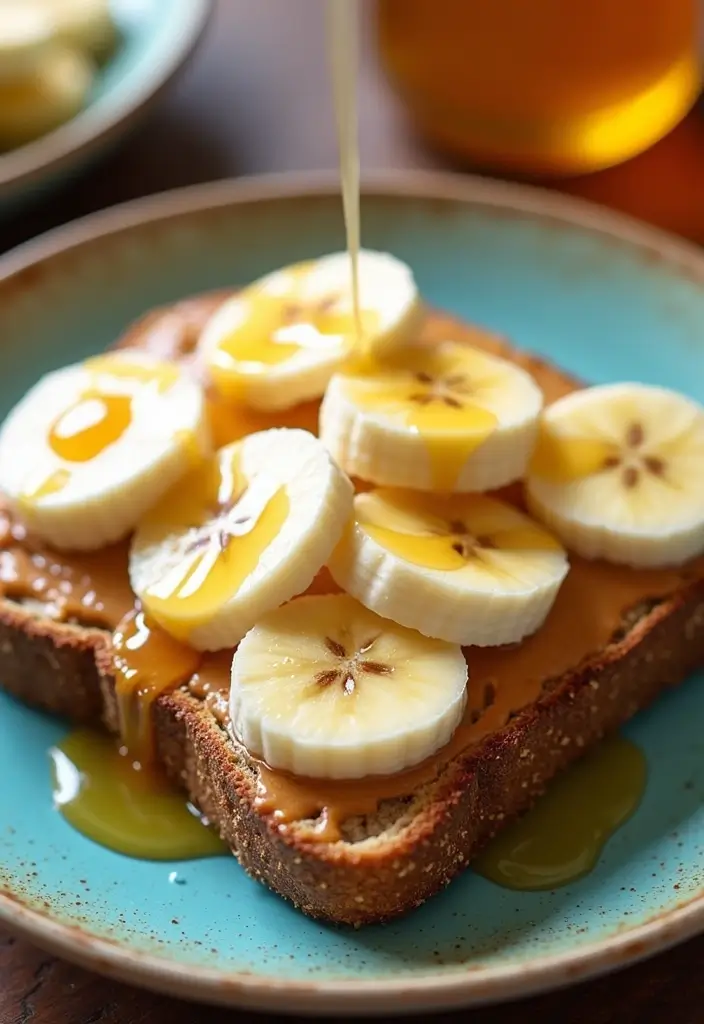 28 Low Cost Healthy Meals That Taste Anything But Cheap - 11. Peanut Butter Banana Toast