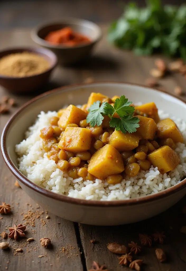 30 Easy Crock Pot Healthy Meals for Lazy Weeknights - 14. Potato and Lentil Curry