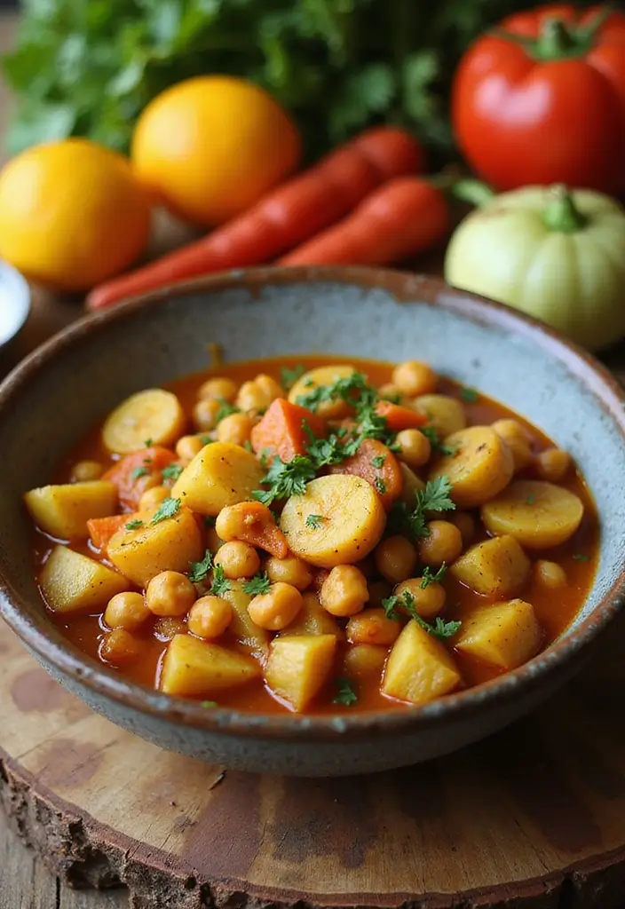 30 Easy Crock Pot Healthy Meals for Lazy Weeknights - 24. Potato and Chickpea Stew