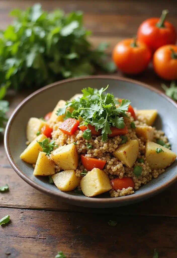 30 Easy Crock Pot Healthy Meals for Lazy Weeknights - 26. Potato and Quinoa Bowl