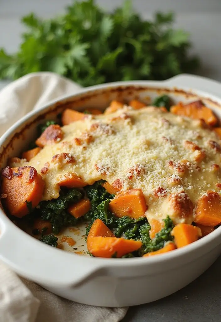 30 Easy Crock Pot Healthy Meals for Lazy Weeknights - 5. Sweet Potato and Kale Casserole