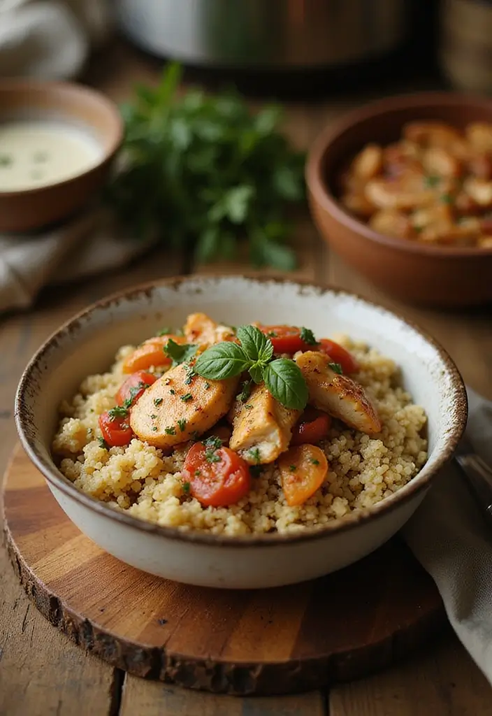 30 Healthy Crockpot Meals with Chicken You’ll Crave All Week - 10. Italian Chicken and Quinoa