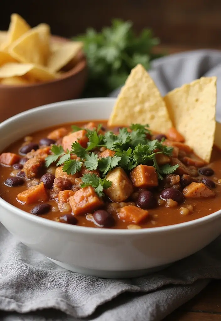 30 Healthy Crockpot Meals with Chicken You’ll Crave All Week - 14. Chicken and Black Bean Chili