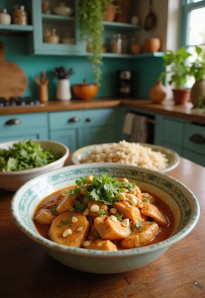 30 Healthy Crockpot Meals with Chicken You’ll Crave All Week - 5. Thai Peanut Chicken