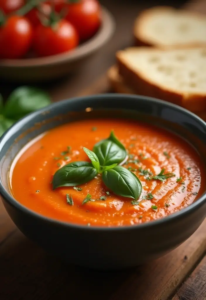 30+ Healthy Dinner Meals You’ll Want to Make Every Night - 4. Creamy Tomato Basil Soup