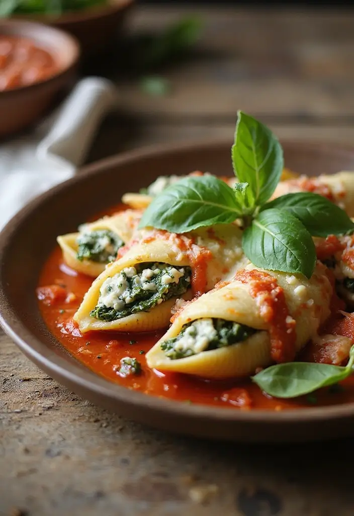 30+ Healthy Dinner Meals You’ll Want to Make Every Night - 6. Spinach and Ricotta Stuffed Shells