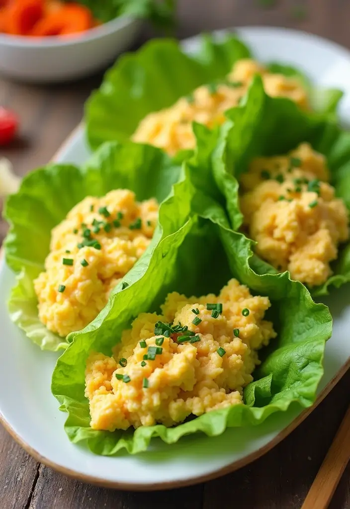30 Healthy Egg Meals Perfect for Any Time of Day - 11. Egg Salad Lettuce Wraps