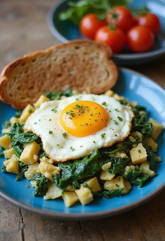 30 Healthy Egg Meals Perfect for Any Time of Day - 2. Spinach and Feta Scramble