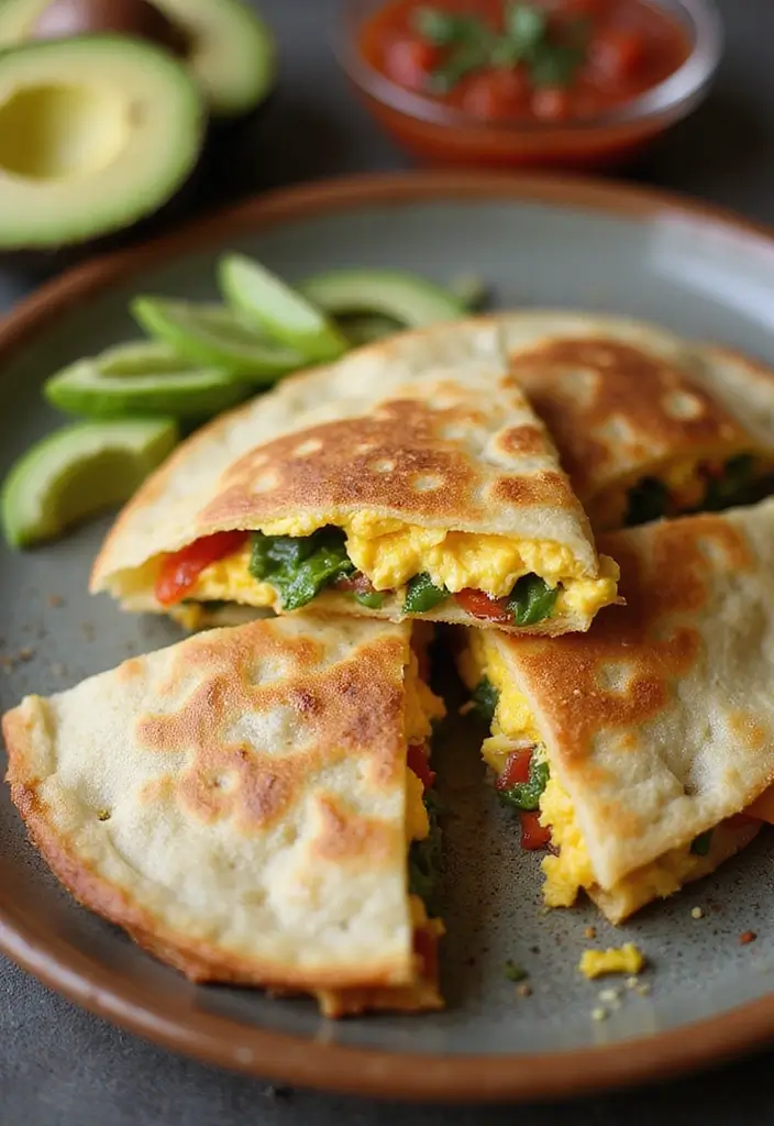 30 Healthy Egg Meals Perfect for Any Time of Day - 22. Egg and Veggie Breakfast Quesadilla