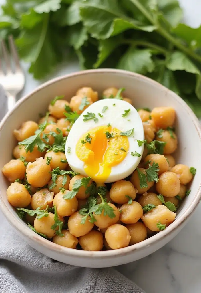 30 Healthy Egg Meals Perfect for Any Time of Day - 23. Egg and Chickpea Salad