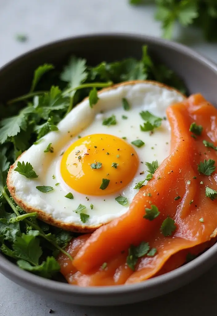 30 Healthy Egg Meals Perfect for Any Time of Day - 25. Egg and Smoked Salmon Breakfast Bowl