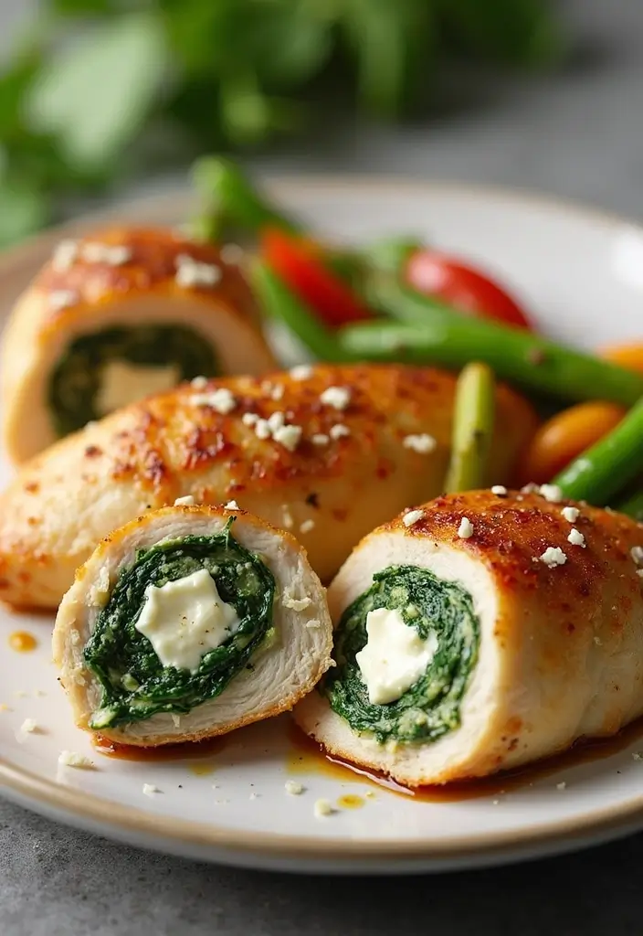 30 Healthy Low Calorie Meals That Don’t Taste Like Diet Food - 16. Spinach and Feta Stuffed Chicken