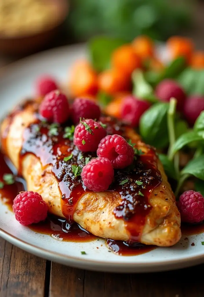 30 Healthy Low Calorie Meals That Don’t Taste Like Diet Food - 30. Raspberry Balsamic Chicken