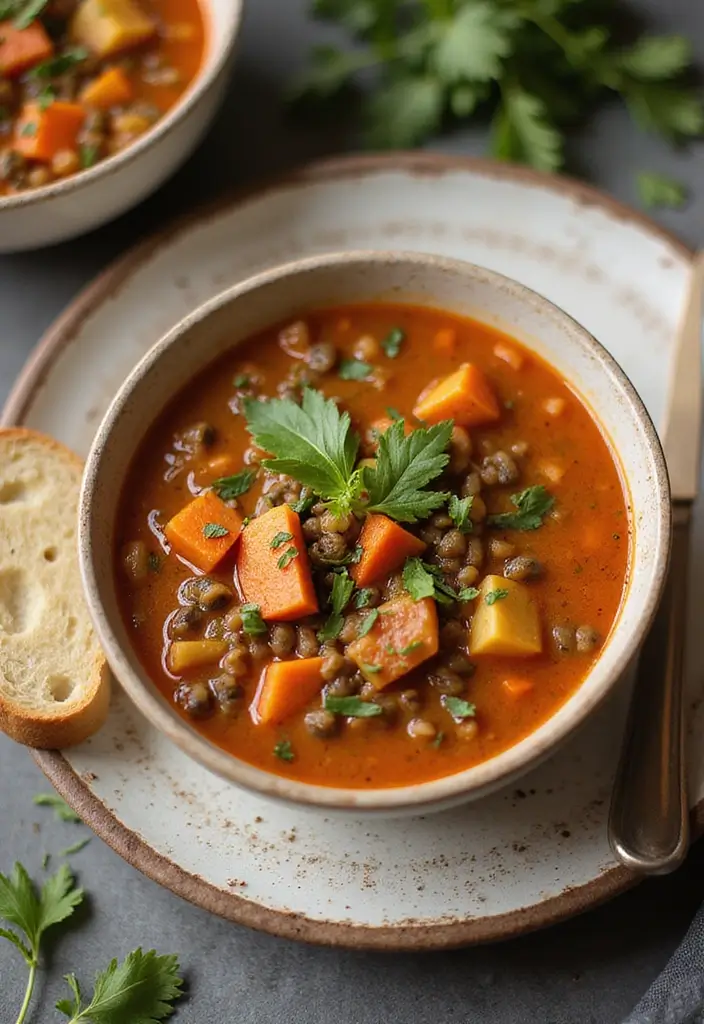 30 Healthy Low Calorie Meals That Don’t Taste Like Diet Food - 6. Hearty Lentil Vegetable Soup