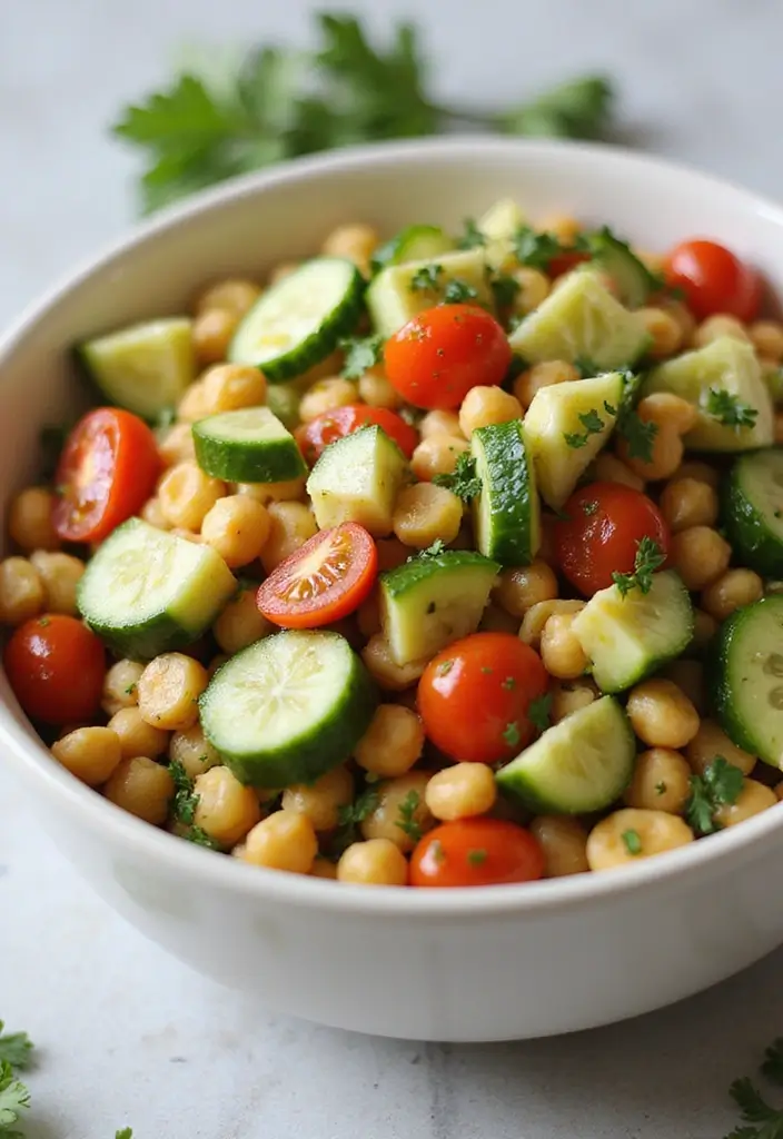 30 Healthy Meals Recipes You’ll Keep Coming Back To - 10. Chickpea Salad with Lemon Dressing