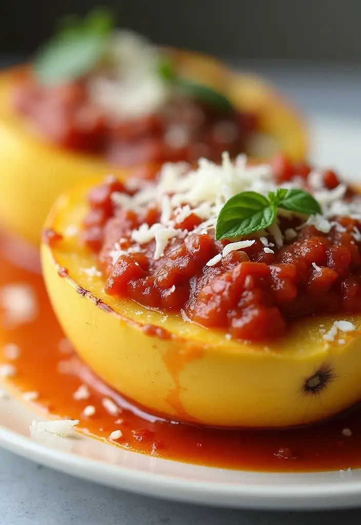 30 Healthy Meals Recipes You’ll Keep Coming Back To - 22. Spaghetti Squash with Marinara