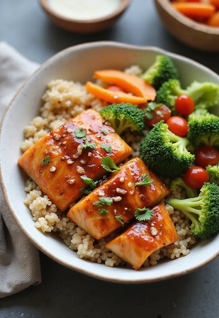 30 Healthy Meals Recipes You’ll Keep Coming Back To - 29. Teriyaki Salmon Bowls