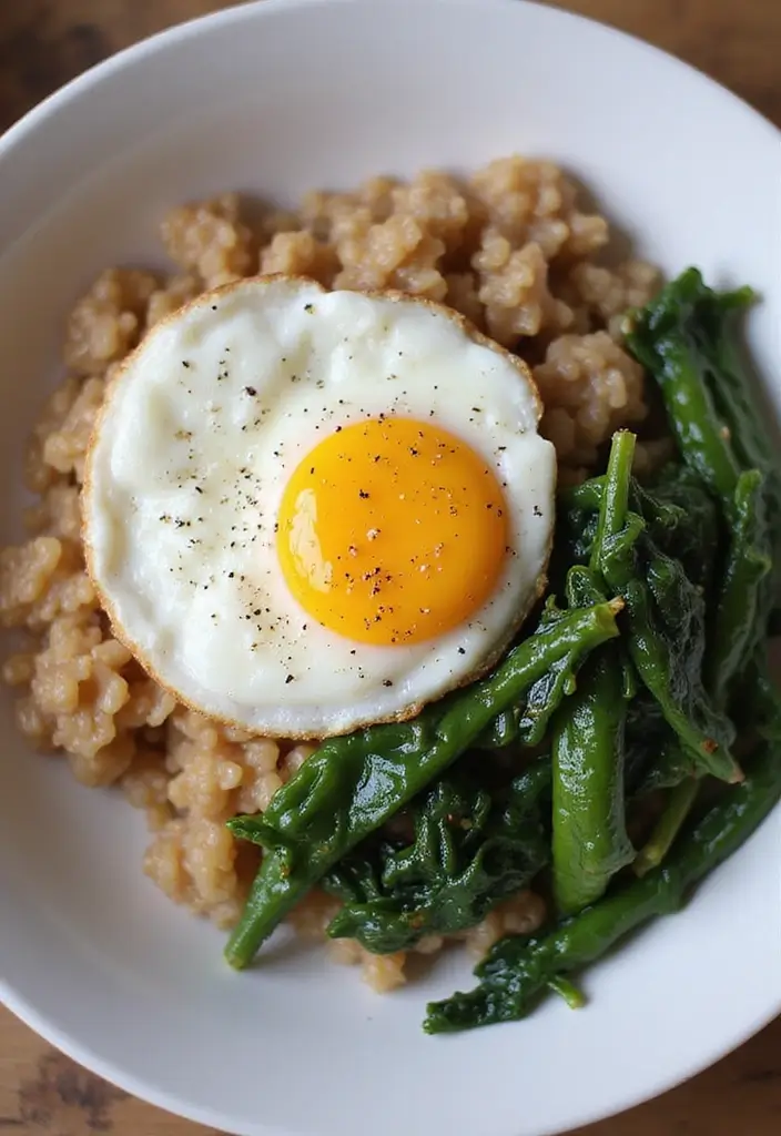 30+ Healthy Meals That Actually Taste Amazing (And Are Easy to Make!) - 11. Savory Oatmeal Bowl