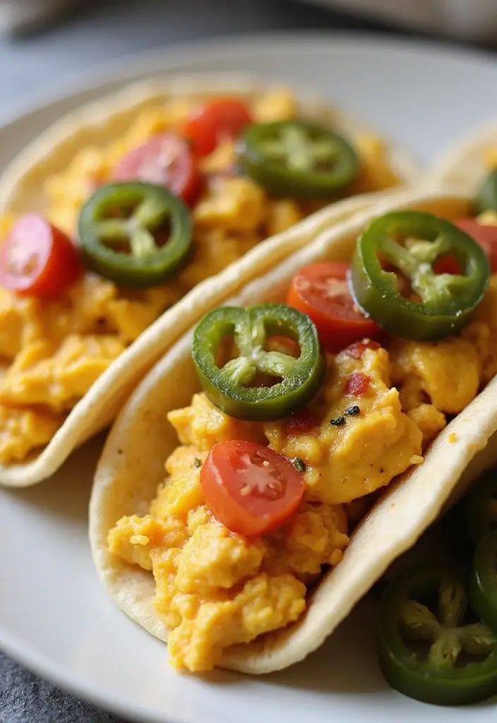 30+ Healthy Meals That Actually Taste Amazing (And Are Easy to Make!) - 25. Spicy Breakfast Tacos