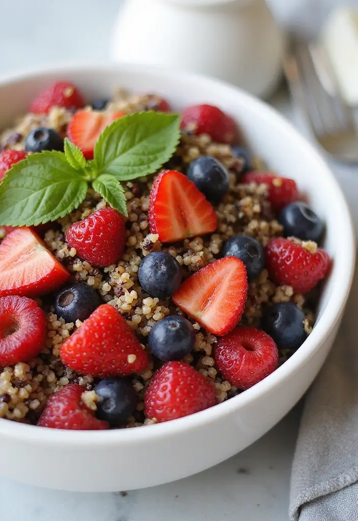 30+ Healthy Meals That Actually Taste Amazing (And Are Easy to Make!) - 26. Berry Quinoa Salad