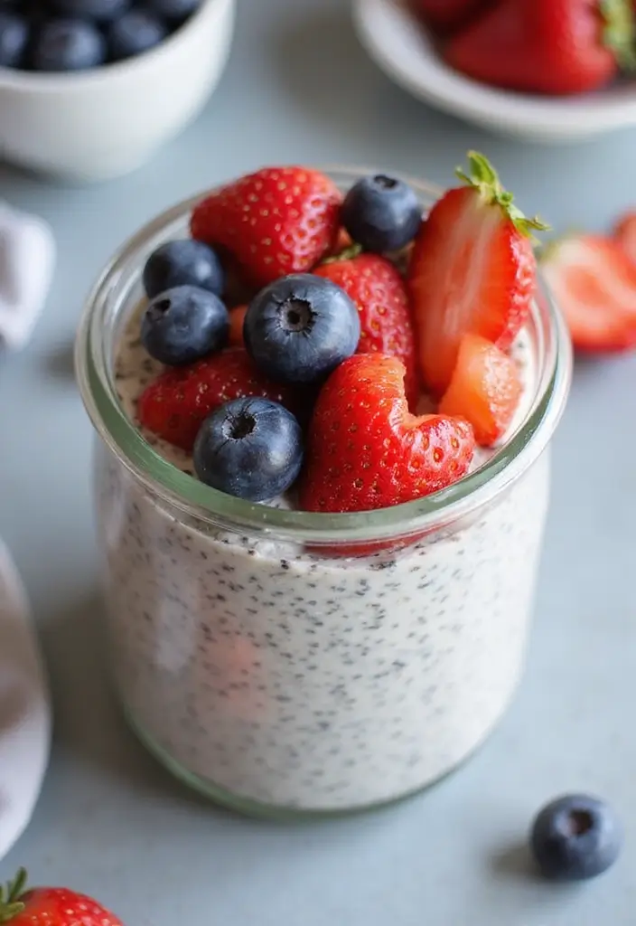 30+ Healthy Meals That Actually Taste Amazing (And Are Easy to Make!) - 30. Coconut Chia Pudding with Berries