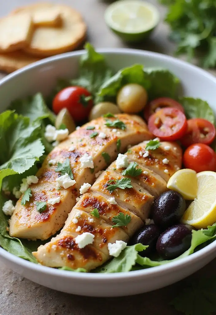 30 Healthy Meals Using Chicken Breast for Easy Protein - 14. Mediterranean Chicken Bowls