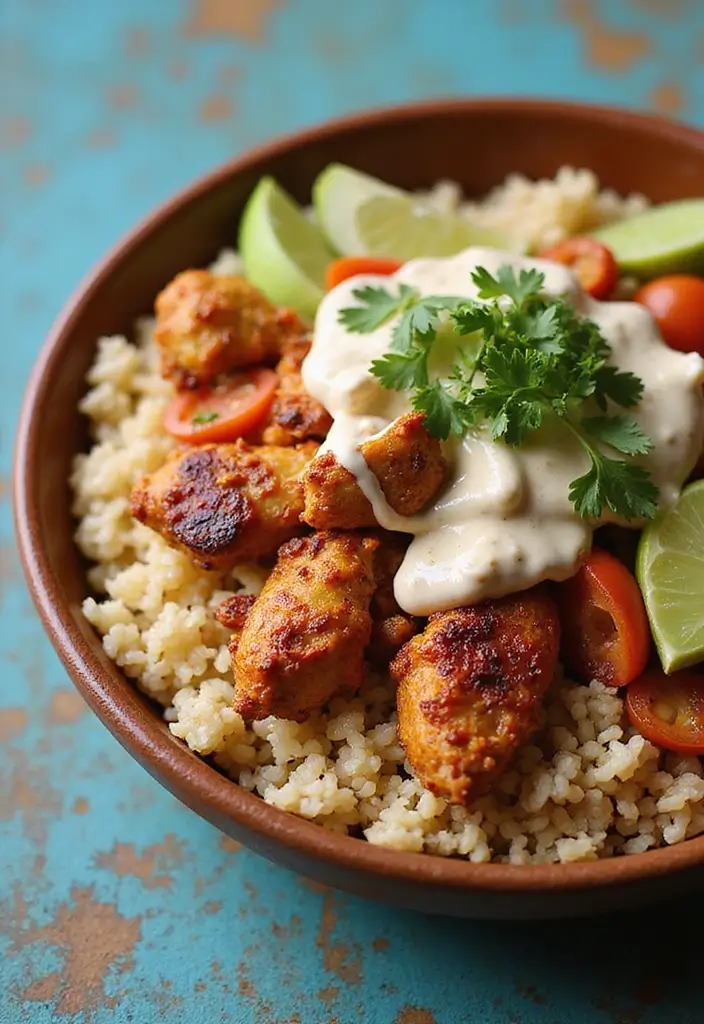 30 Healthy Meals Using Chicken Breast for Easy Protein - 18. Chicken Shawarma Bowls
