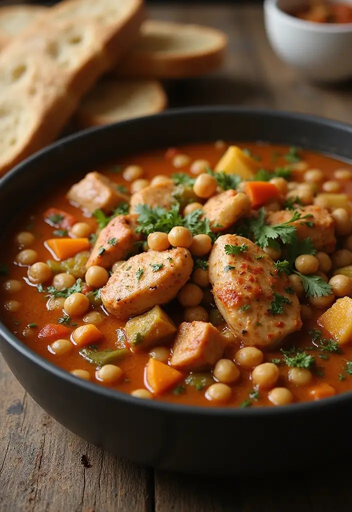 30 Healthy Meals Using Chicken Breast for Easy Protein - 22. Chicken and Chickpea Stew