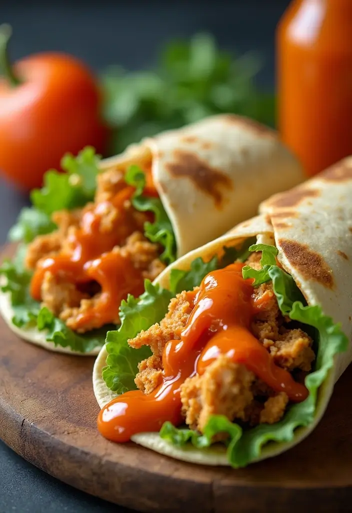 30 Healthy Meals Using Chicken Breast for Easy Protein - 23. Buffalo Chicken Wraps