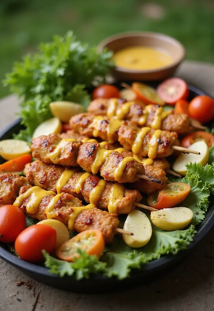 30 Healthy Meals Using Chicken Breast for Easy Protein - 7. Honey Mustard Chicken Skewers