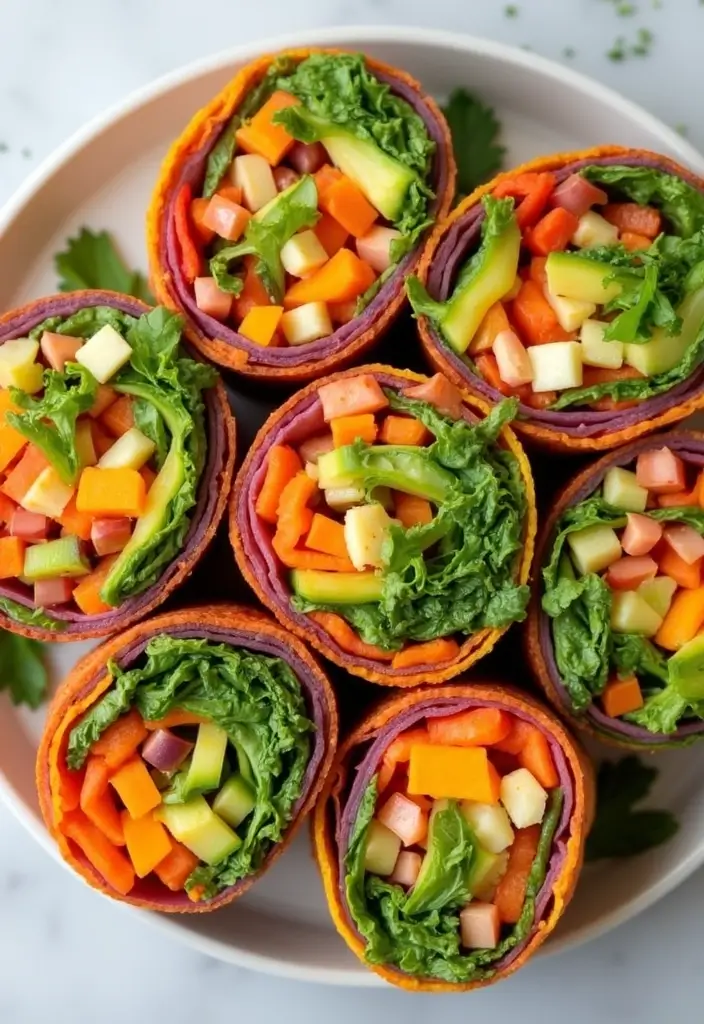 30 Healthy Meals for Picky Eaters (That They’ll Actually Love!) - 1. Rainbow Veggie Wraps