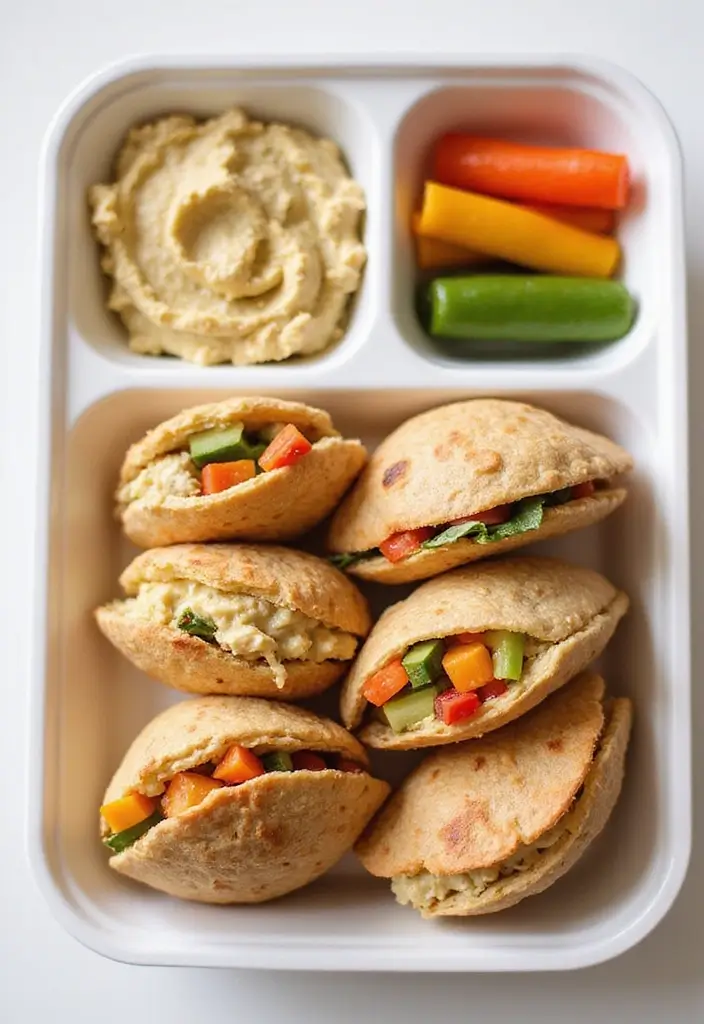30 Healthy Meals for Picky Eaters (That They’ll Actually Love!) - 15. Pita and Hummus Snack Packs